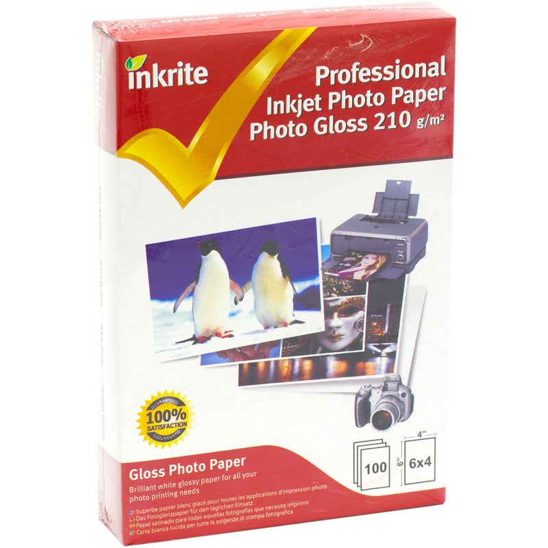 Photo Paper Gloss 210gsm (size 6x4) 100 SHEETS